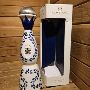 Clase Azul Blue and White Ceramic Tequila Decanter
